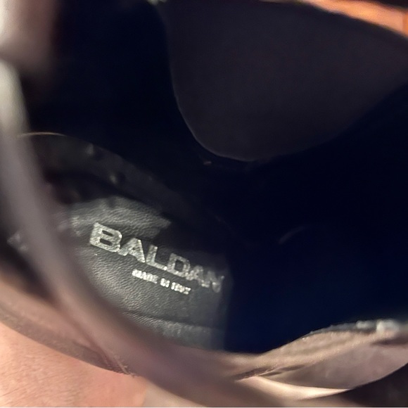 Baldan Brown Leather Ankle Boot Size 37 - Picture 9 of 10